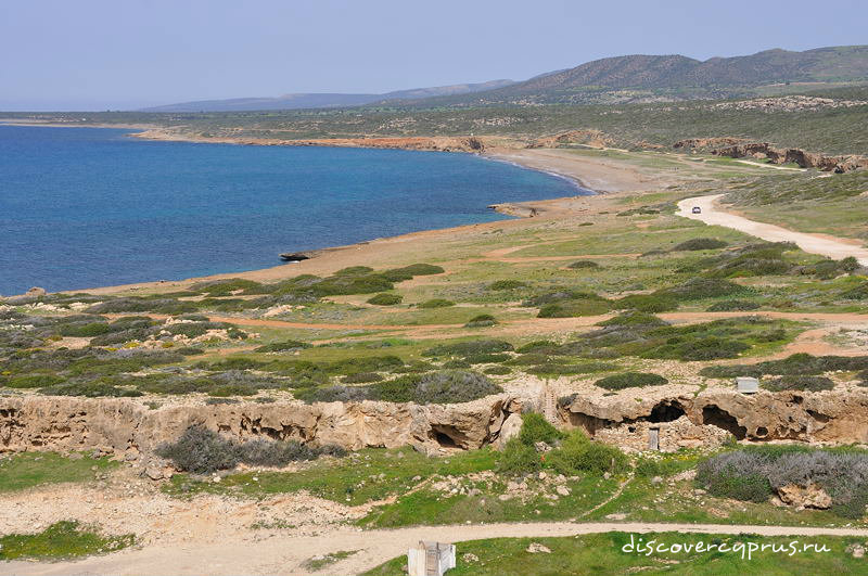 дорога по полуострову Акамас на Лара Бич, Кипр